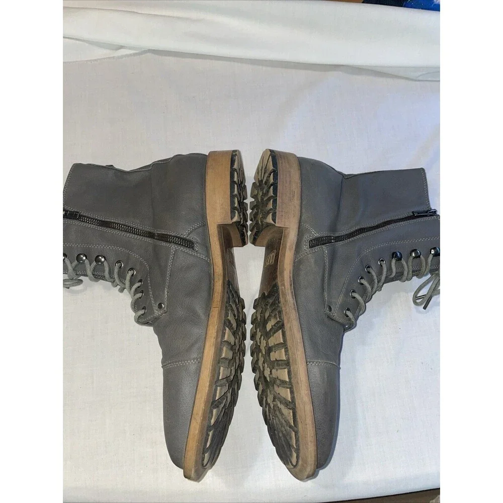 J 75 By Jump Men’s Ankle Boots Sz 13 M Gray Leather Grunge Streetwear Going Out